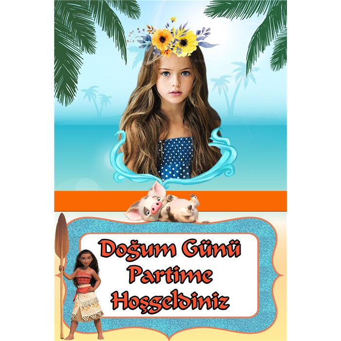 Kişiye Özel Moana Ayaklı Pano