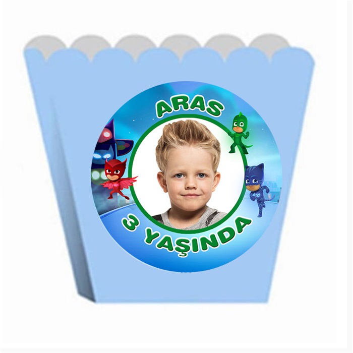 Kişiye Özel Pijamaskeliler Popcorn Kutusu