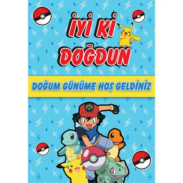 Kişiye Özel Pokemon Ayaklı Pano