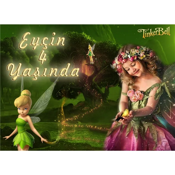 Kişiye Özel Tinker Bell Temalı Afiş