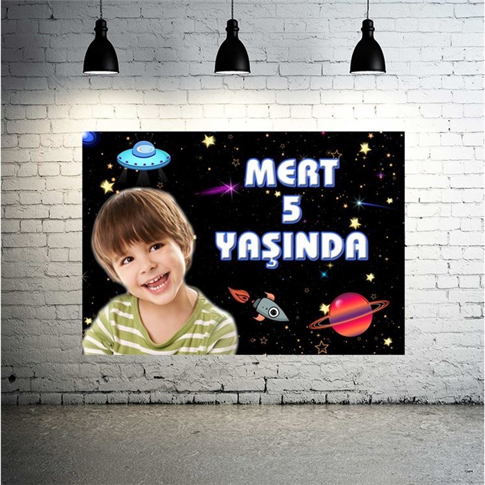 Kişiye Özel Uzay Temalı Afiş