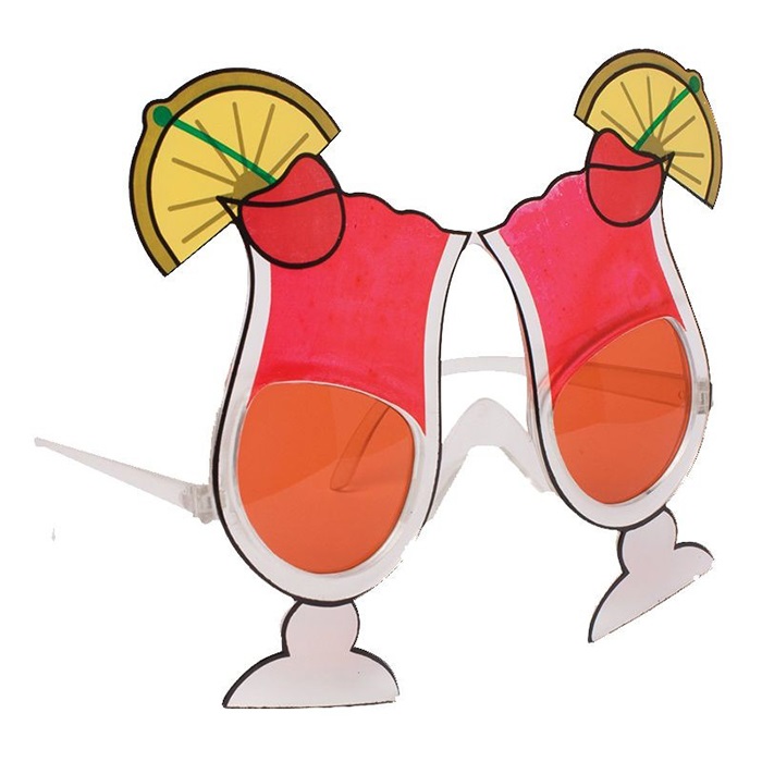 Kokteyl Kırmızı Renkli Parti Gözlüğü