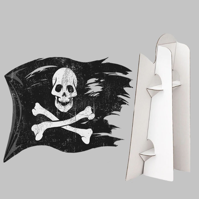 Korsan Bayrak Dekor Ayaklı Pano