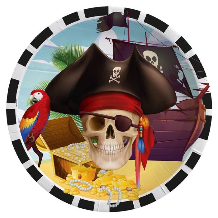 Korsan Temalı Karton Tabak