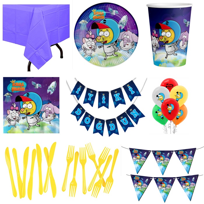 Kral Şakir Uzay Doğum Günü Parti Seti