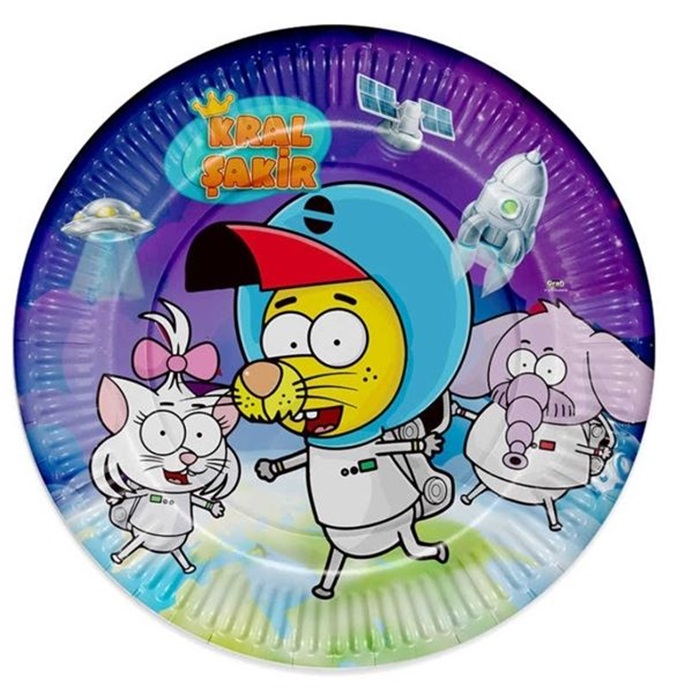 Kral Şakir Uzay Temalı Tabak