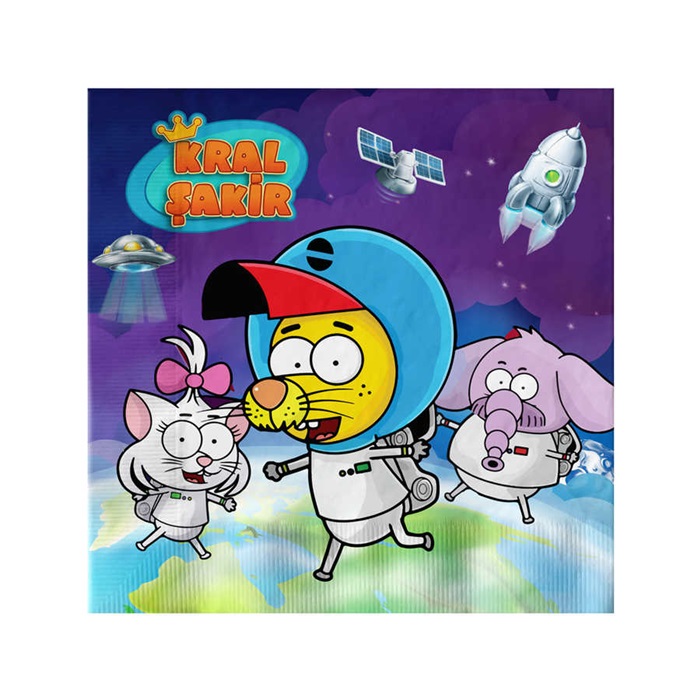 Kral Şakir Uzayda Temalı Peçete