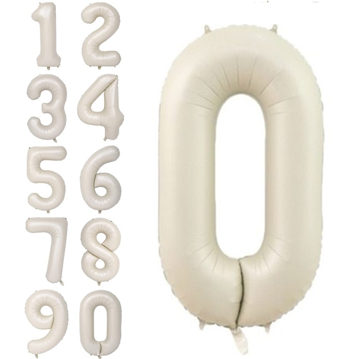 Krem Renkli Rakam Folyo Balon
