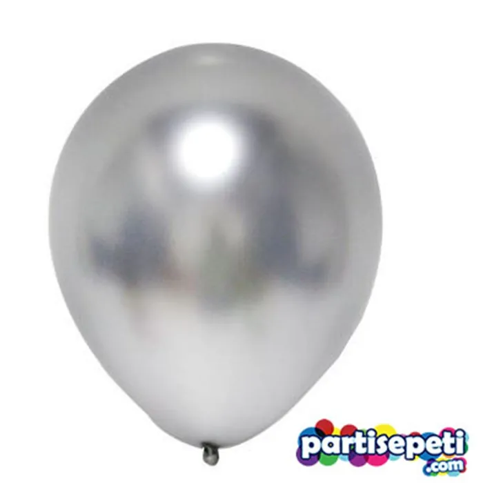 Gümüş Renkli Krom Balon