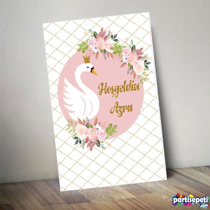 Kuğu Kişiye Özel Ayaklı Pano