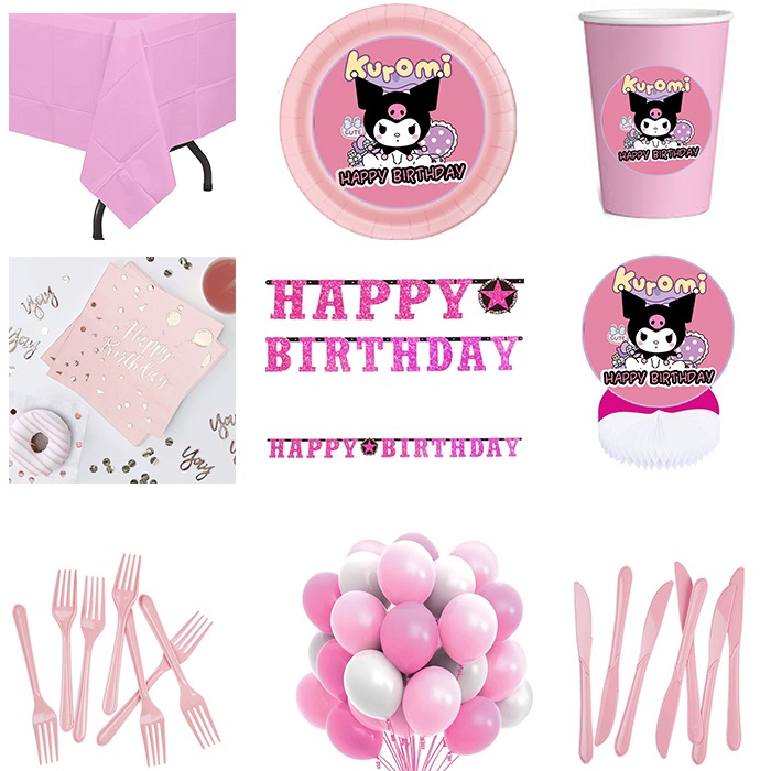 Kuromi Doğum Günü Parti Seti
