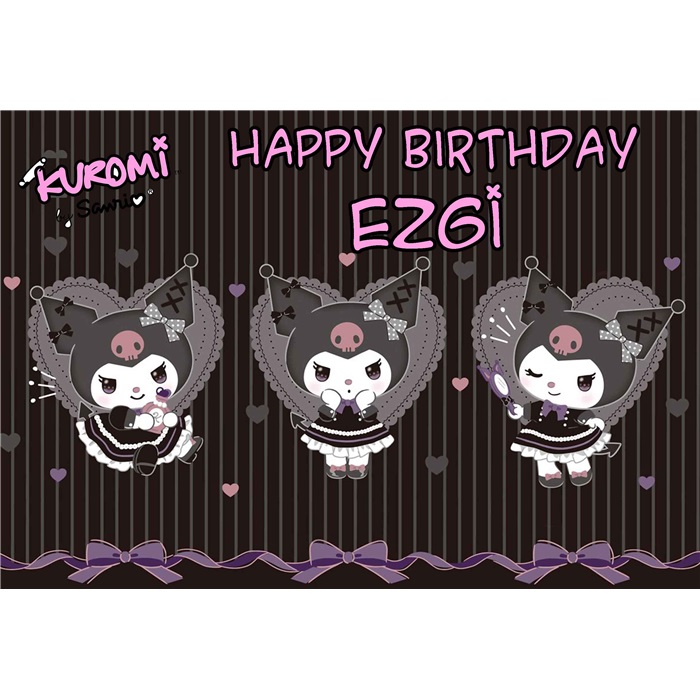 Kuromi Temalı Doğum Günü Afişi