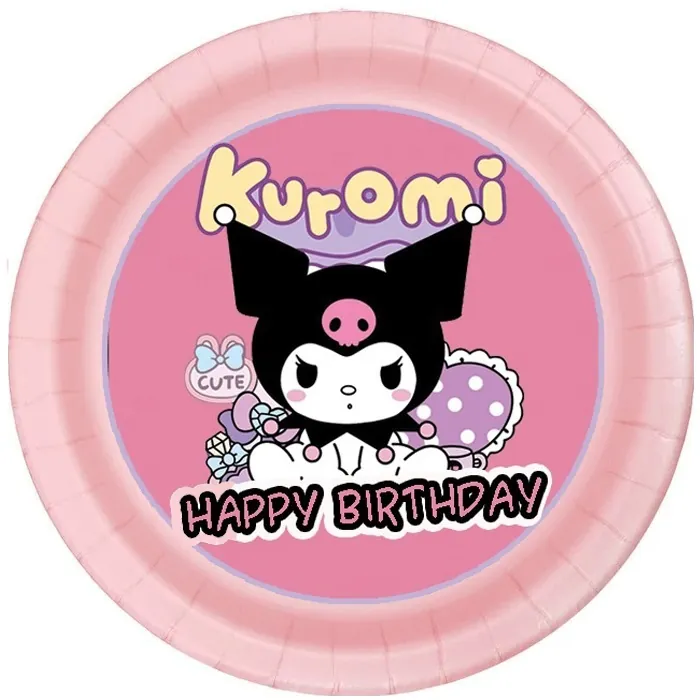 Kuromi Temalı Karton Tabak