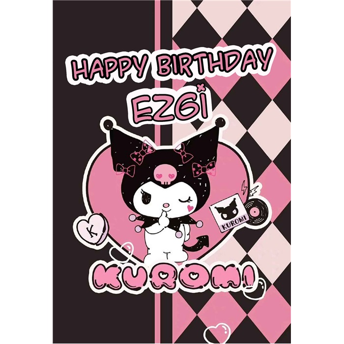 Kuromi Temalı Kişiye Özel Ayaklı Pano