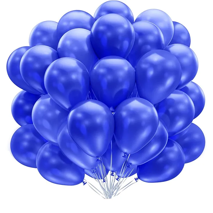 Metalik Lacivert Renkli Balon