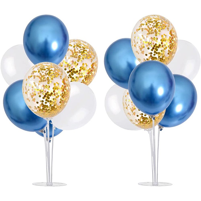 Mavi Beyaz Renkli Balon Standı