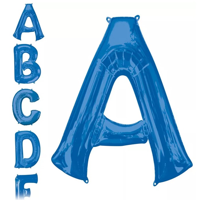 Lacivert Renkli Harf Folyo Balon