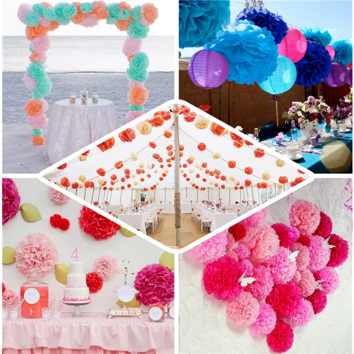 Amscan Lacivert Renkli Ponpon Çiçek