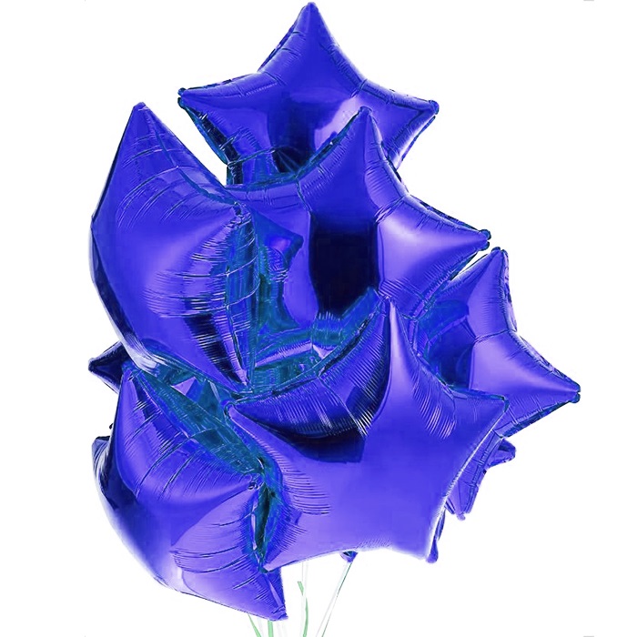 Lacivert Renkli Yıldız Folyo Balon