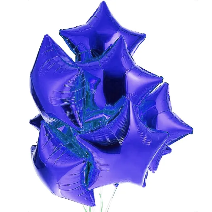 Lacivert Renkli Yıldız Folyo Balon