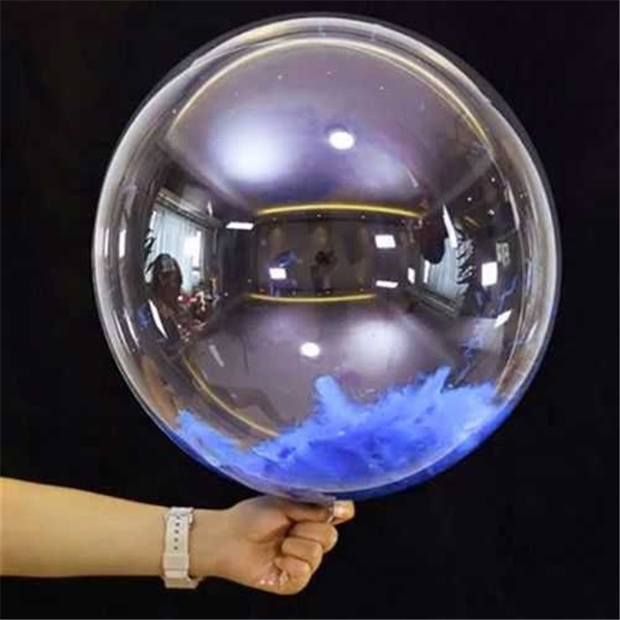 Lacivert Tüylü Şeffaf Balon 60 Cm