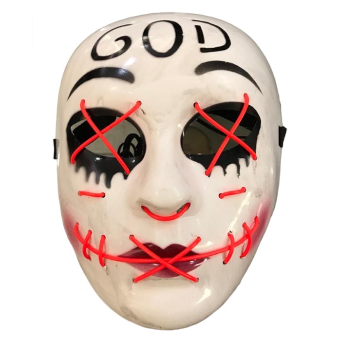 Led Işıklı Cadılar Bayramı God Maske