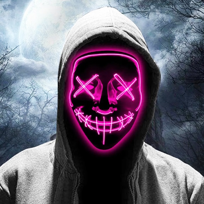 Led Işıklı Halloween Parti Maske