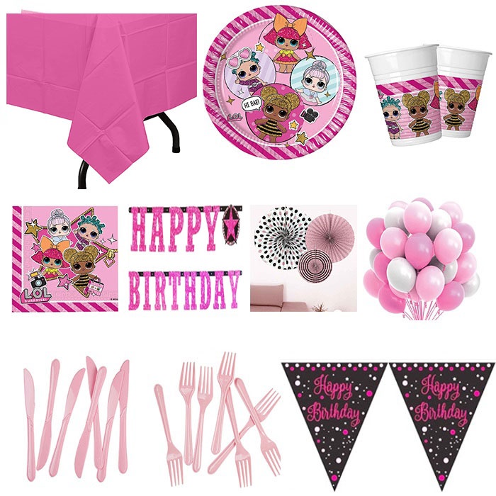 Lol Bebekler Doğum Günü Parti Seti 24 Kişilik