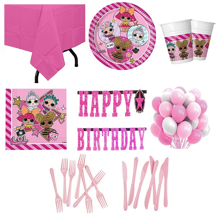Lol Bebekler Doğum Günü Seti 8 Kişilik