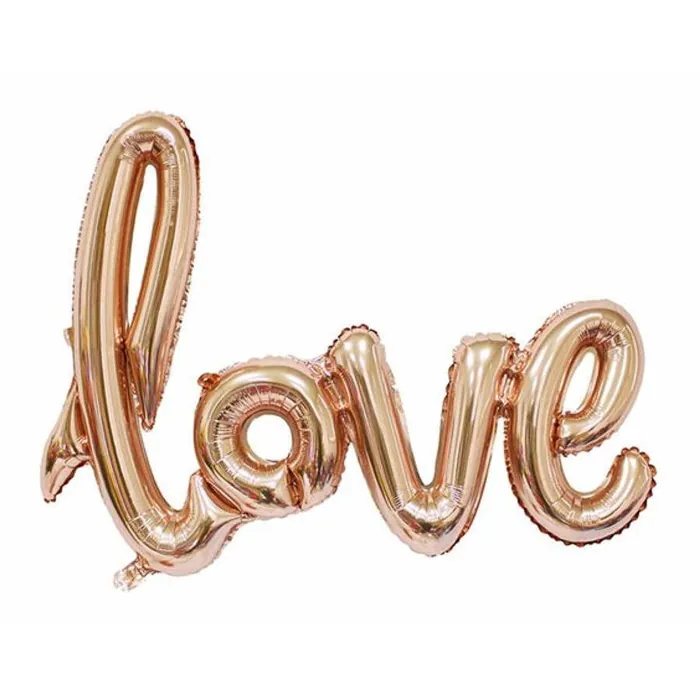 Rose Gold Renkli Love Folyo Balon