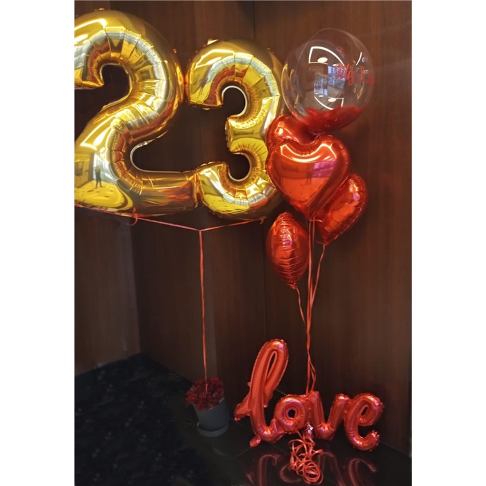 Love Kalp Balon Demet Aranjman