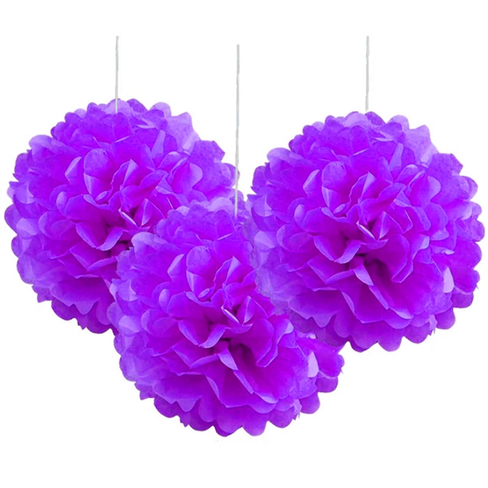 Lüls Mor Renkli Ponpon Çiçek