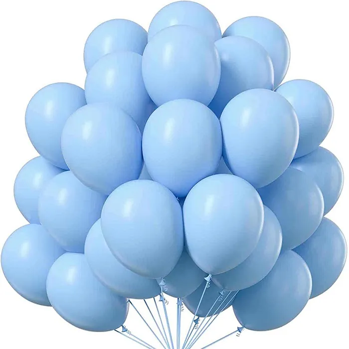 Mavi Renkli Makaron Soft Balon
