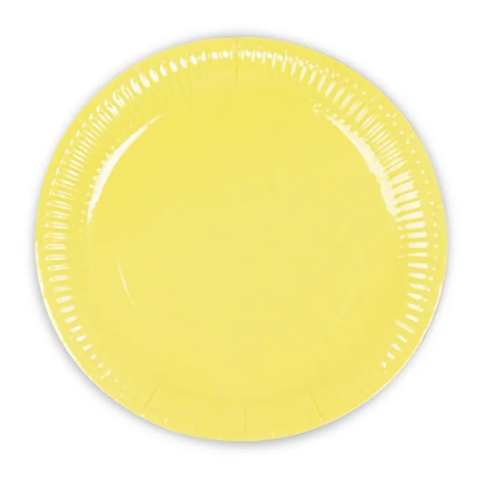 Makaron Renk Sarı Karton Tabak