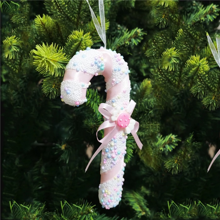 Makaron Renkler Baston Şeker Yılbaşı Ağaç Süsü