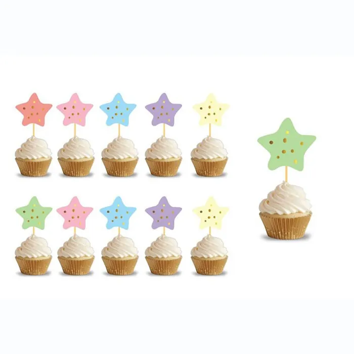 Makaron Renkli Cupcake Kürdan Süs
