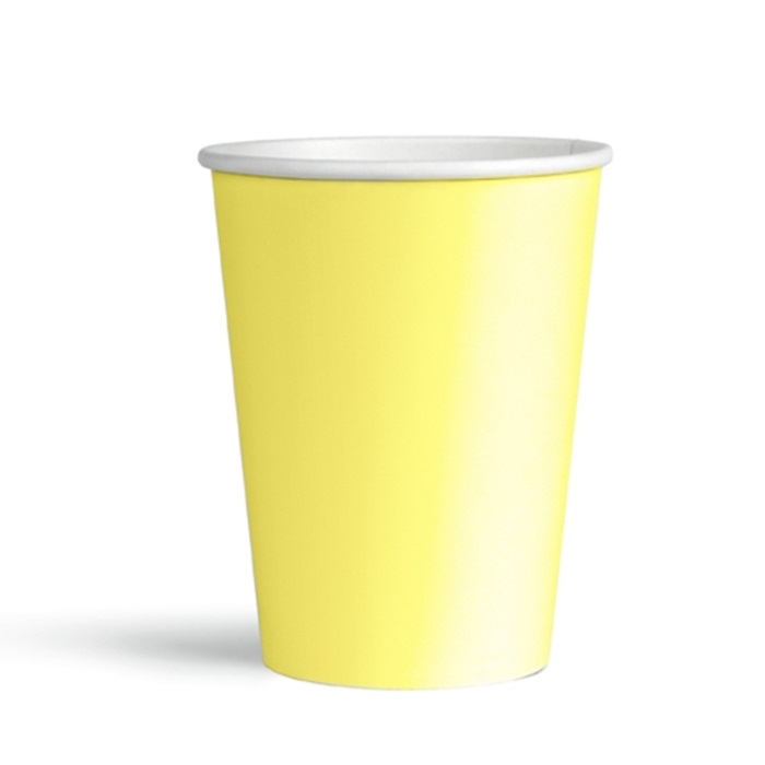 Makaron Sarı Renkli Karton Bardak