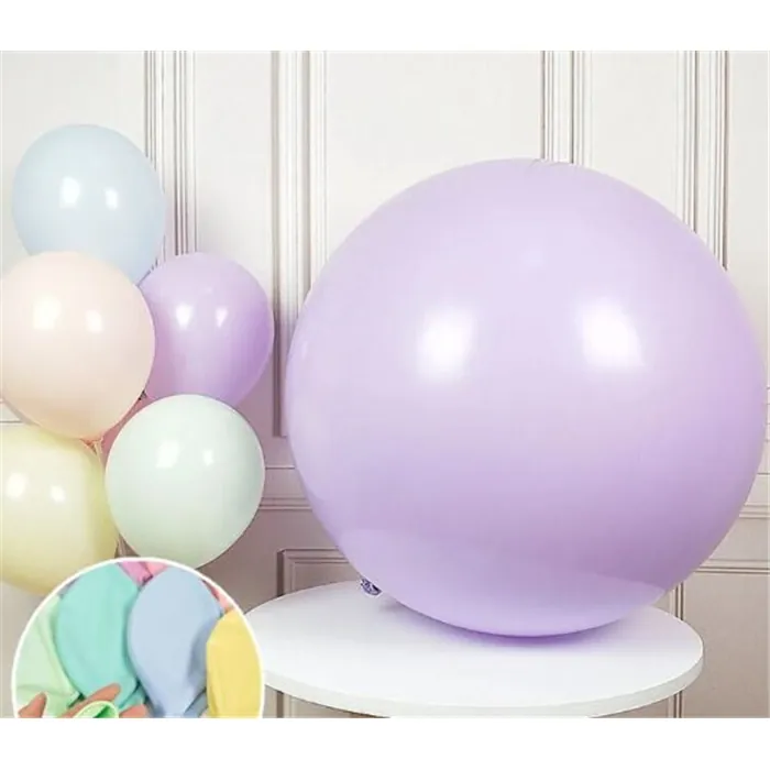 Mor Renkli Makaron Soft Balon