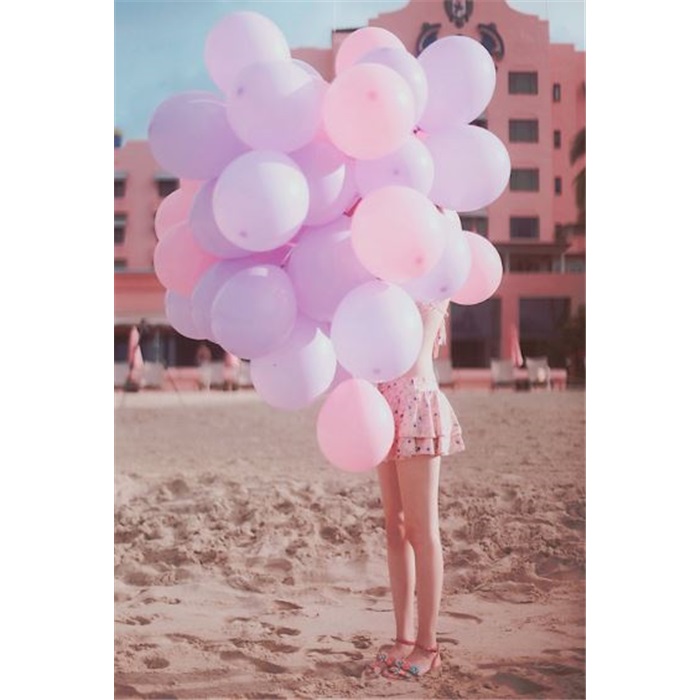 Pembe Renkli Makaron Soft Balon