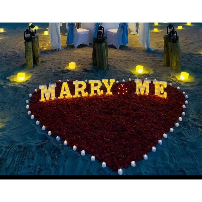 Marry Me Yazılı Işıklı Harf Dekoratif Aydınlatma