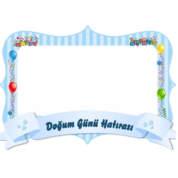 Standart Mavi Doğum Günü Hatıra Çerçevesi