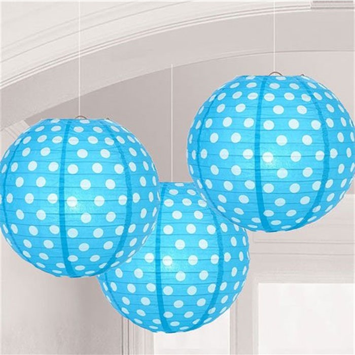 Mavi Puantiyeli Fener Süs