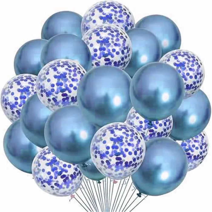 Mavi Renkli Krom Balon Uçan Balon