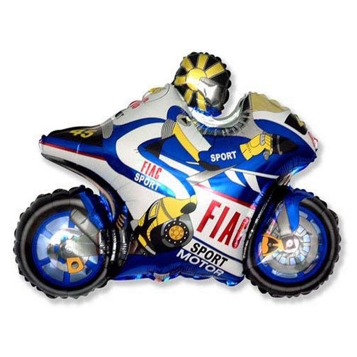 Mavi Renkli Motor Bisiklet Folyo Balon