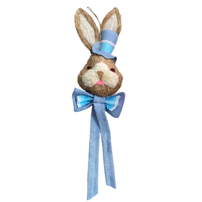 Mavi Şapkalı Tavşan Asma Süs