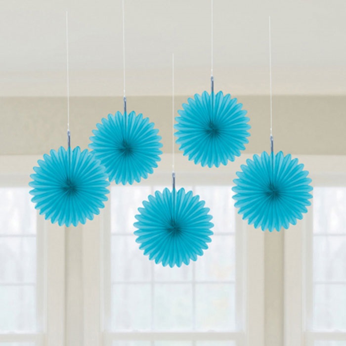 Amscan Mavi Yelpaze Dekor Süs