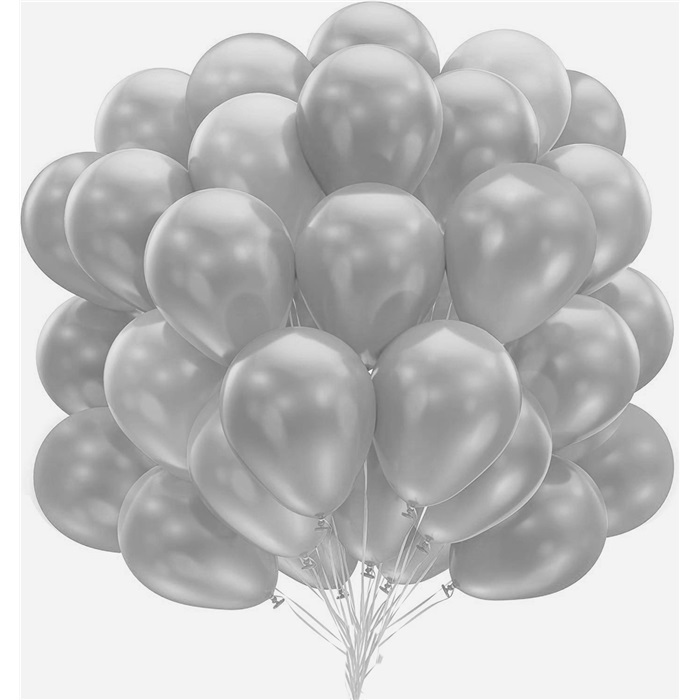 Gümüş Renkli Metalik Balon