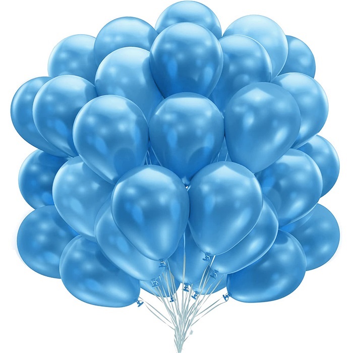 Mavi Renkli Metalik Balon