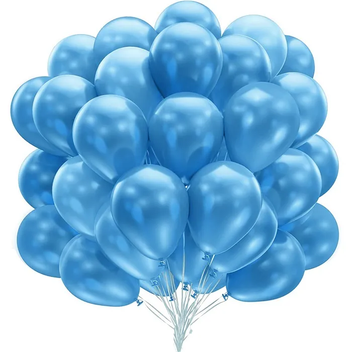Mavi Renkli Metalik Balon