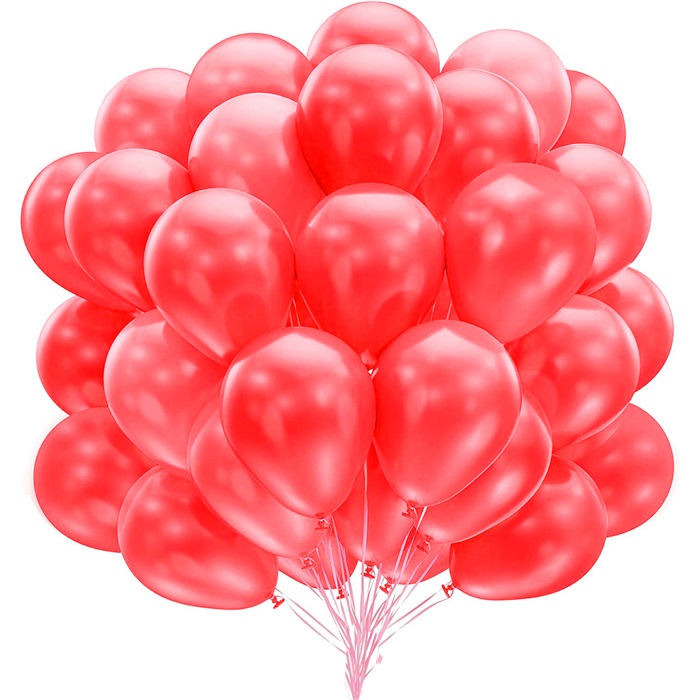 Metalik Kırmızı Renkli Balon
